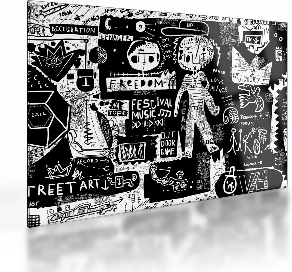 Üveg kép - Graffiti (70x50 cm)