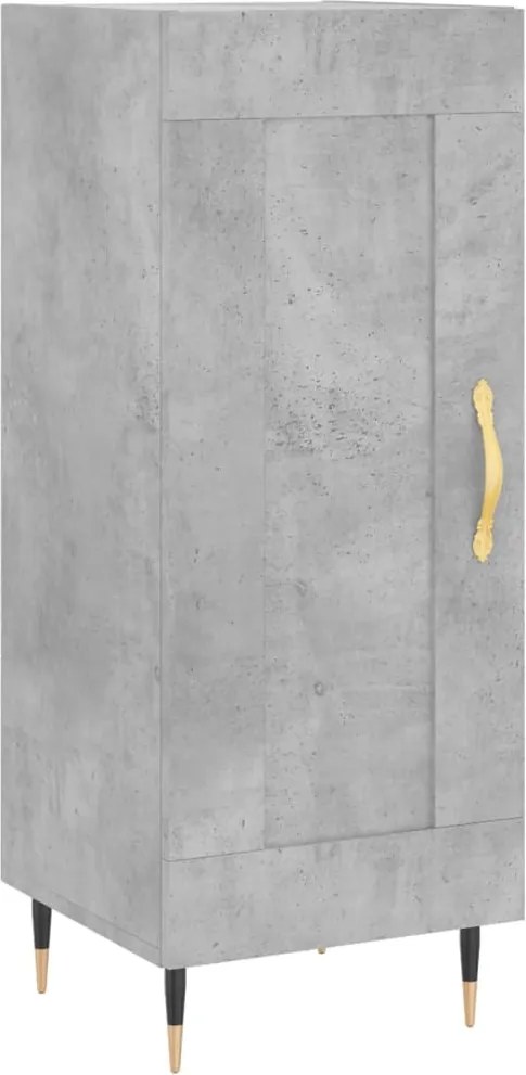 vidaXL betonszürke szerelt fa tálalószekrény 34,5 x 34 x 90 cm