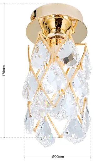 Orion - RITA mennyezeti lámpa 1xG9/40W/230V Ø 9 cm arany