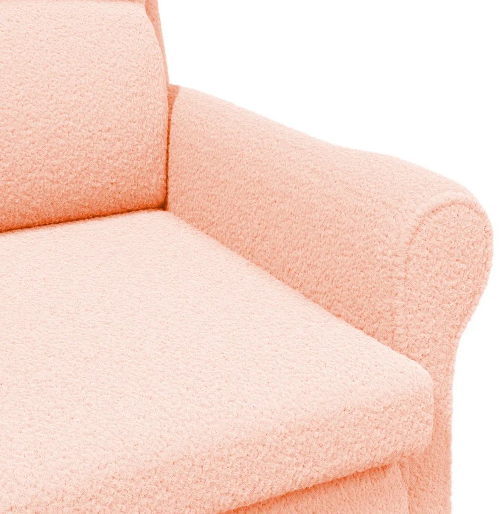 Ergonomikus Karosszék Rózsaszín Szövet, Fa Közepes Ergonomikus