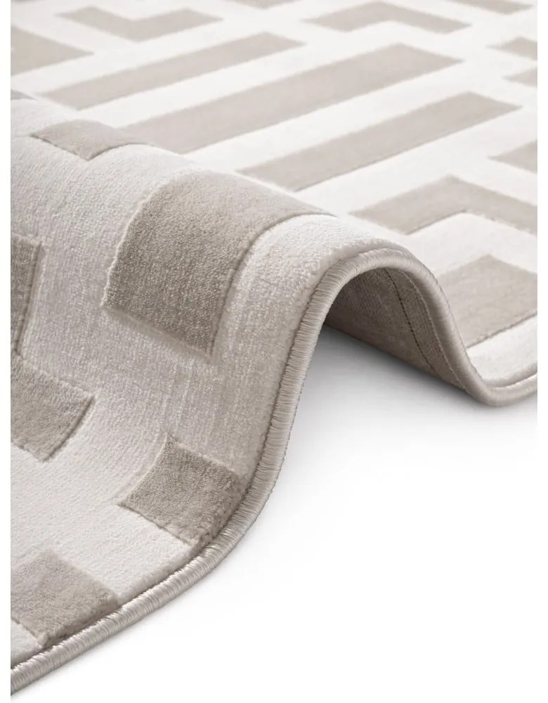 Szürke-krémszínű futószőnyeg 80x240 cm Perles Onyx – Elle Decoration