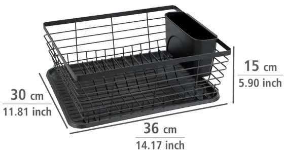 WENKO 54766100 - Edénycsepegtető BLACK OUTDOOR KITCHEN 36x30 cm fekete/fekete