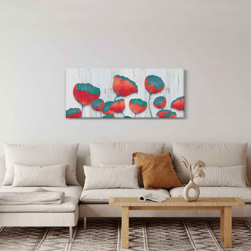 Kép - Pipacsok - kerozin (120x50 cm)
