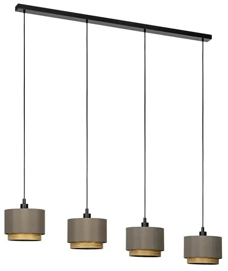 Eglo 390121 - Csillár zsinóron MARCHENA 4xE27/40W/230V barna