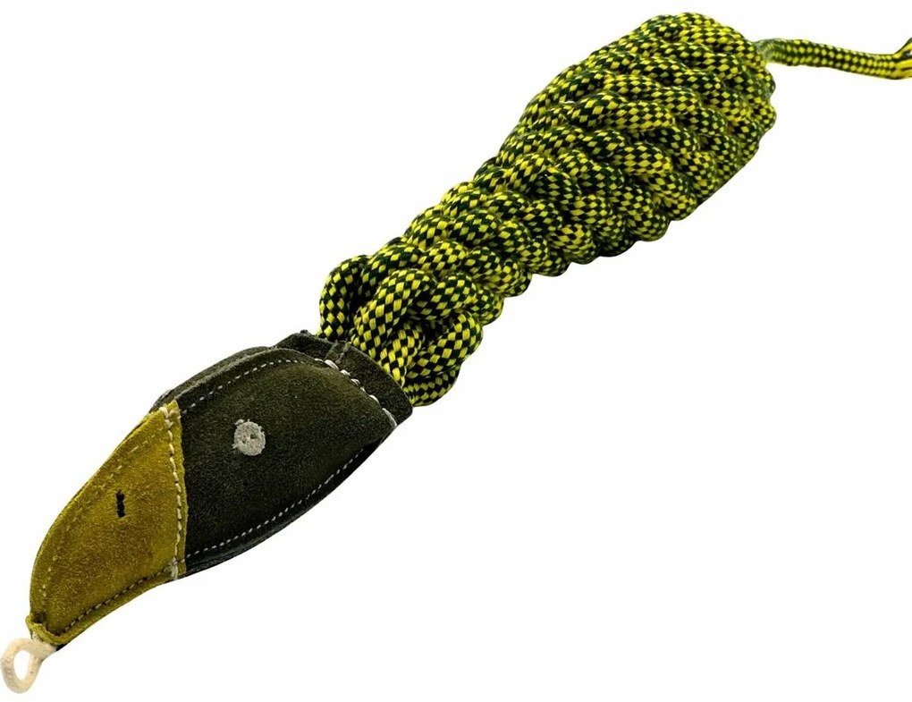 PafDog Joe keselyű kutyajáték bőrből és pamut kötélből hanggal, 46 cm