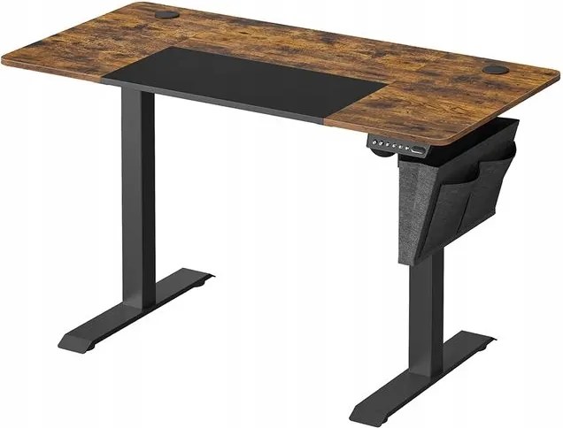 Téglalap alakú íróasztal Songmics 120 x 60 x 72 cm rusztikus tölgy