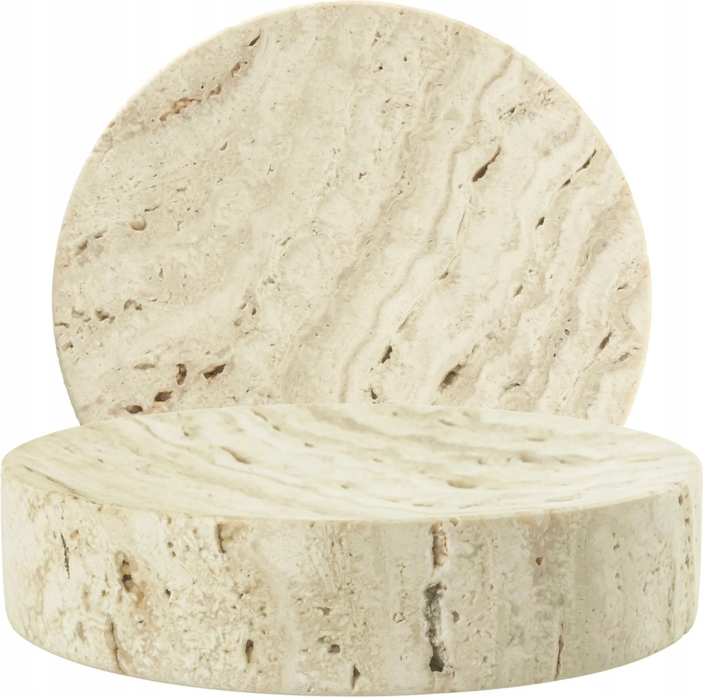 Szappantartó Szabadon álló Fürdőszoba Travertin Szappantartó Bézs