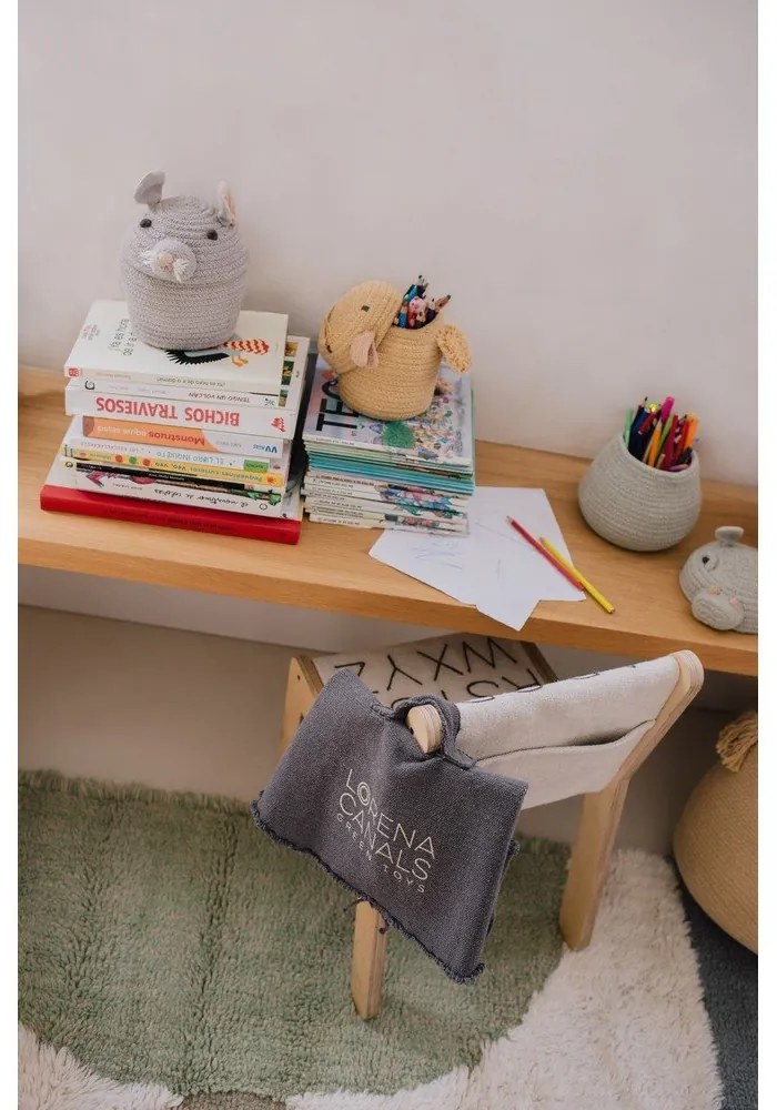 Sárga textil játéktároló kosár ø 13x15 cm Mini Charlie the Chicken – Lorena Canals