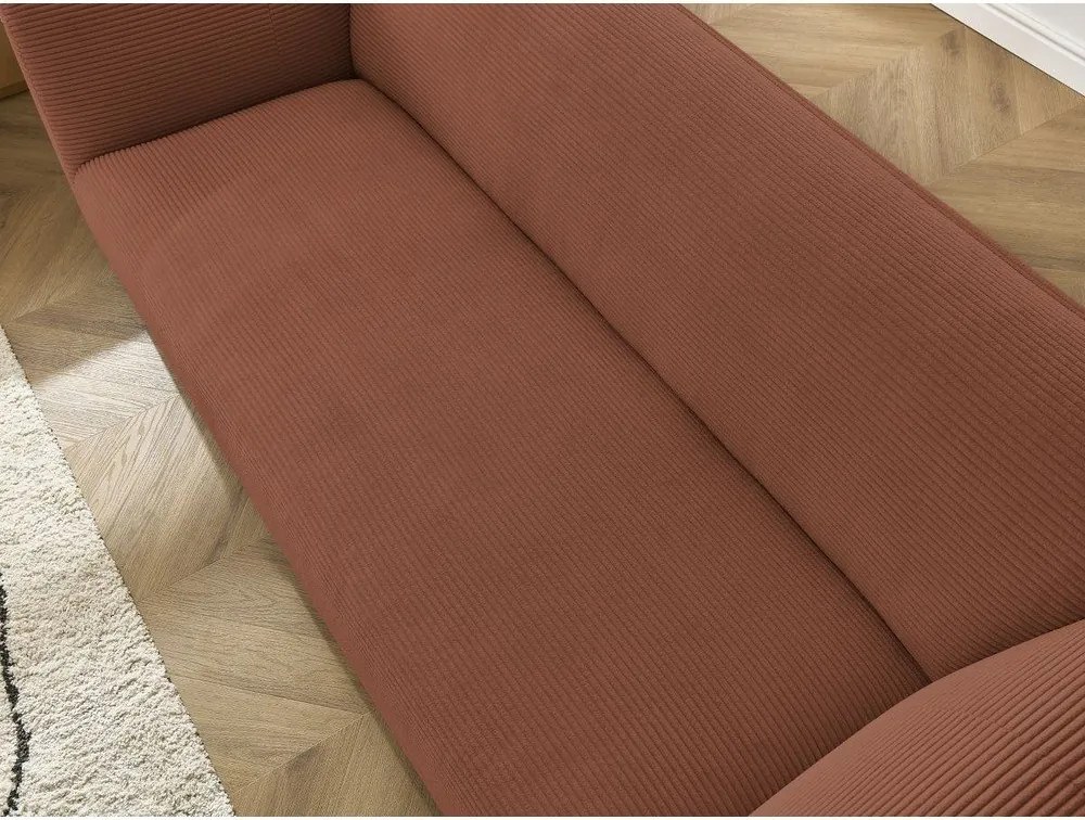 Narancssárga kordbársony kanapé 242 cm Giorgia – Bobochic Paris