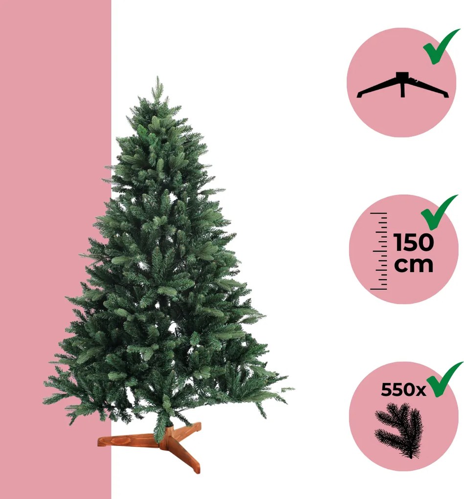 FROST műkarácsonyfa, 150cm, zöld Jurhan