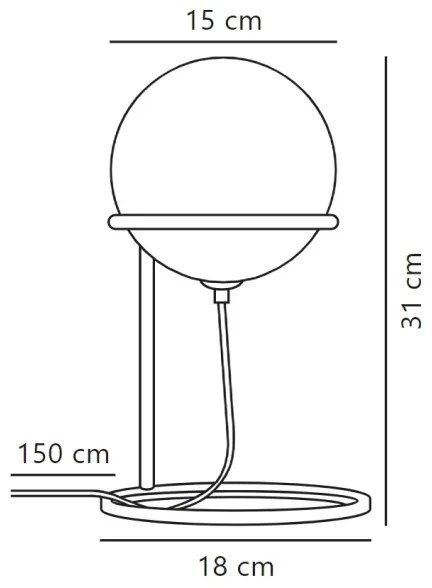 Nordlux - Asztali lámpa WILSON 1xG9/5W/230V fekete