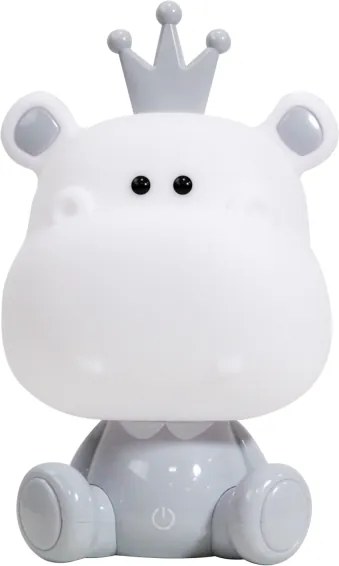 ONLI - LED dimmelhető gyermek éjjeli lámpa PUPPIES LED/3W/230V 25 cm víziló/szürke