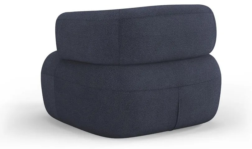 Sötétkék buklé fotel Jenny – Micadoni Home