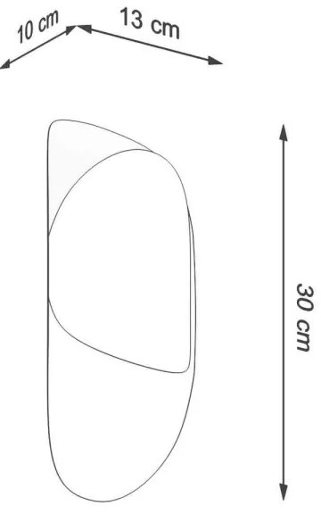 Sollux SL.1063 - Fali lámpa TEAR 1xG9/40W/230V fekete