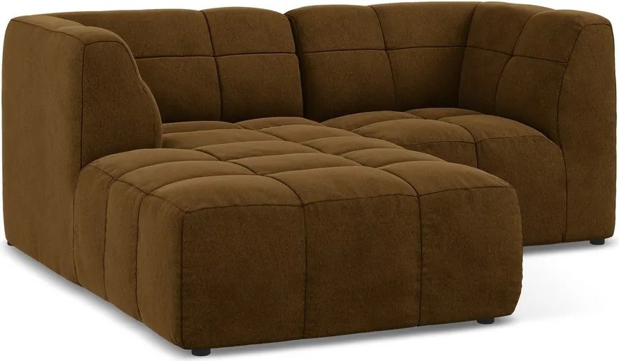 Mustársárga bársony sarokkanapé (bal oldali-heverő résszel) Aloha – Makamii