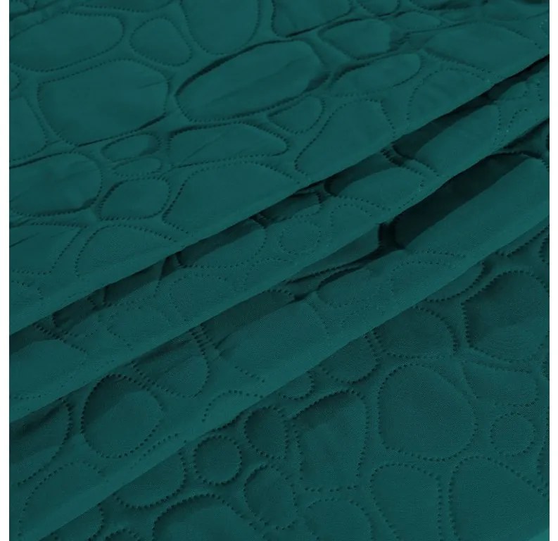Türkiz ágytakaró STONE mintával Méret: 170 x 210 cm