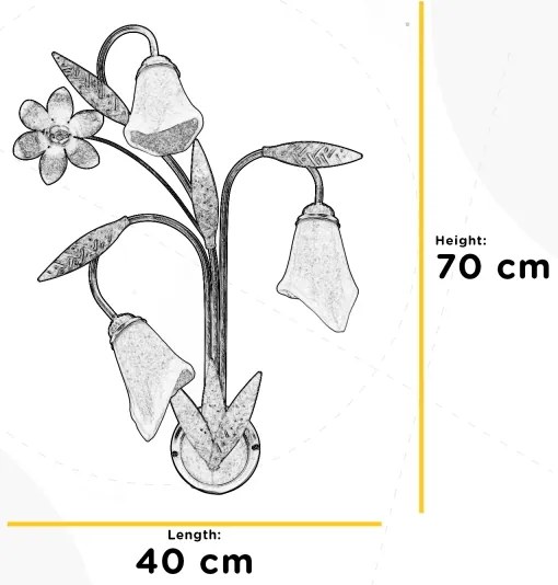 ONLI - Fali lámpa ALGA 3xE14/6W/230V bronz