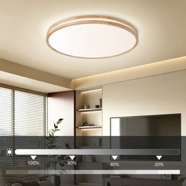 BRILAGI - Dimmelhető LED lámpatest MOLINA LED/100W/230V 3000-6000K tölgy átm. 80 cm +DO