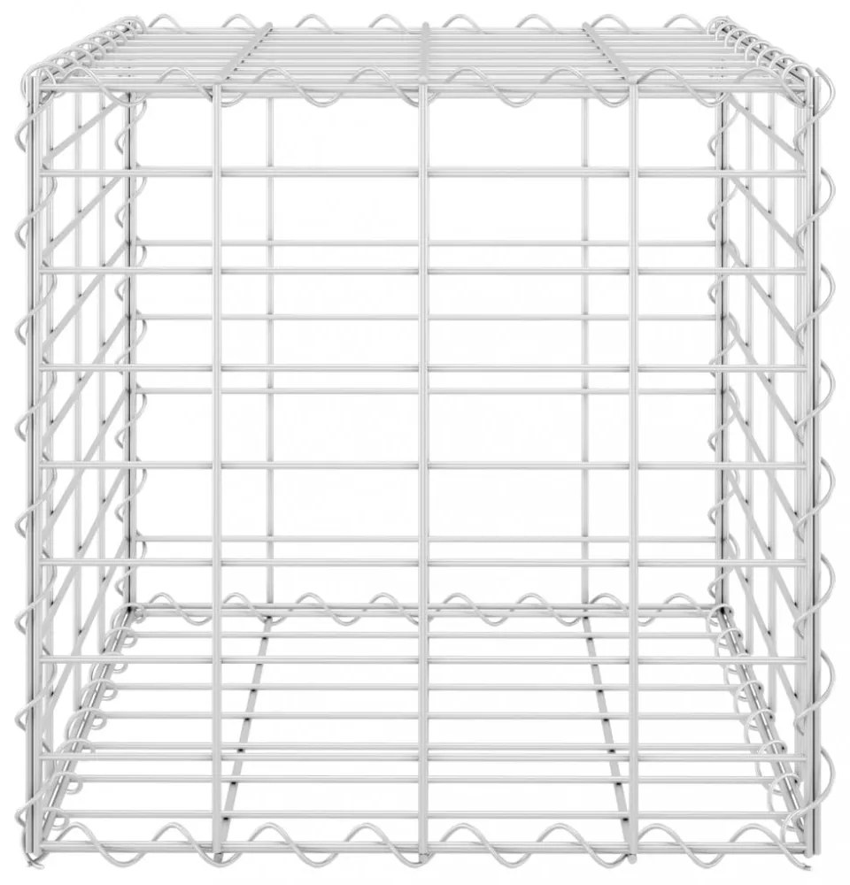kocka alakú acélhuzal gabion magaságyás 40 x 40 x 40 cm