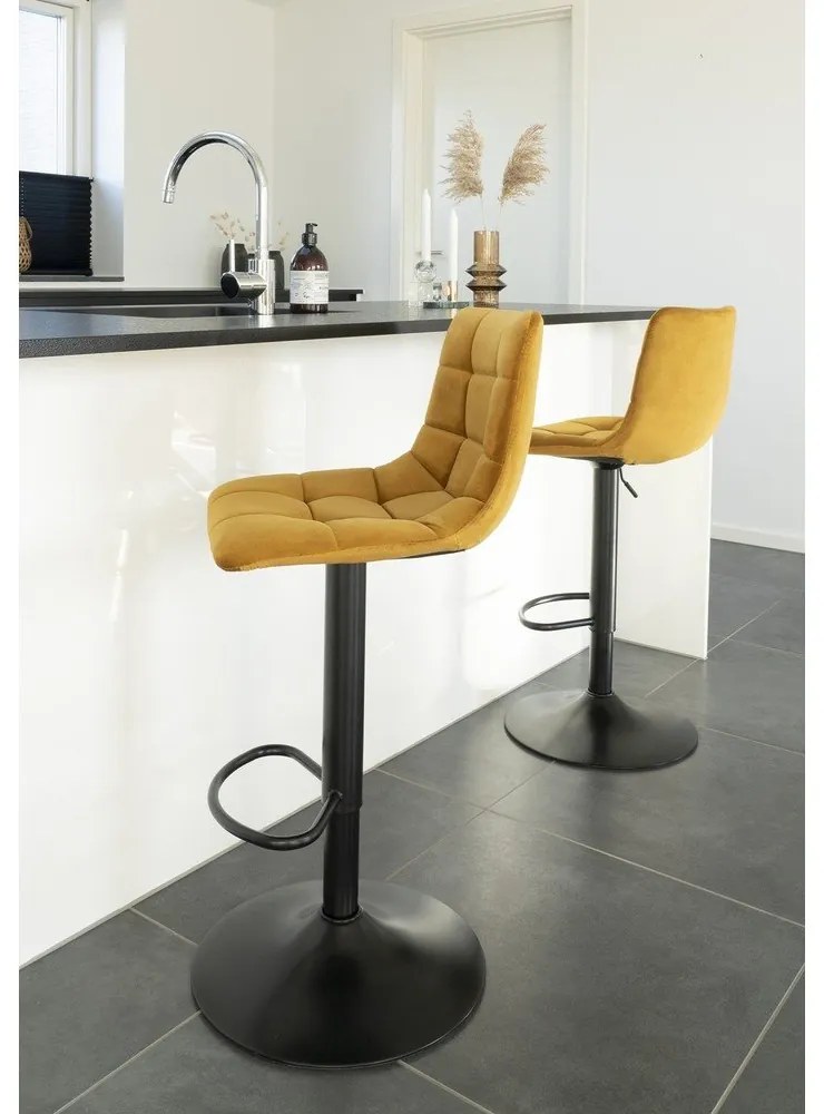 Sárga bárszék szett 2 db-os 88 cm Middelfart – House Nordic