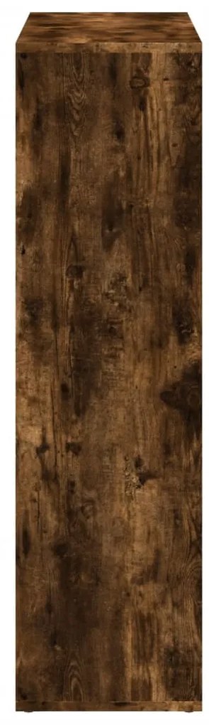 füstös tölgy szerelt fa elválasztó könyvespolc 102x29x103,5 cm