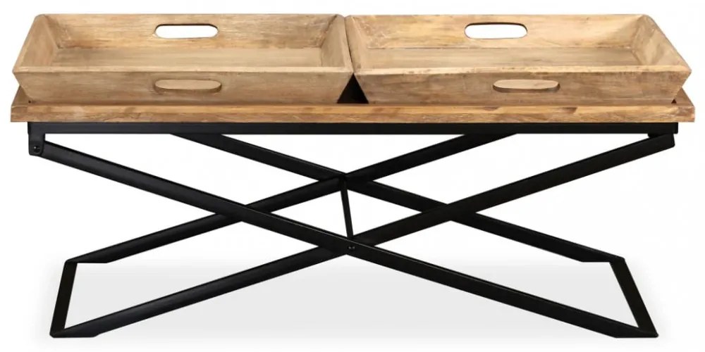 tömör mangófa dohányzóasztal 110 x 55 x 42 cm