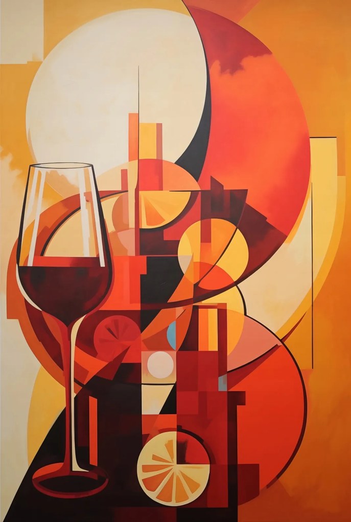 Poszter 68x101cm Esti borozás