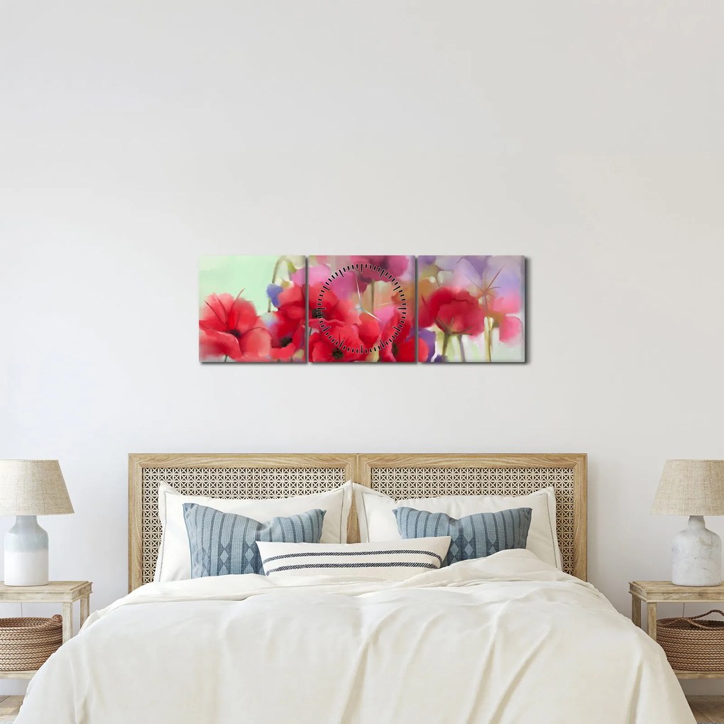 A mák képe (órával) (90x30 cm)