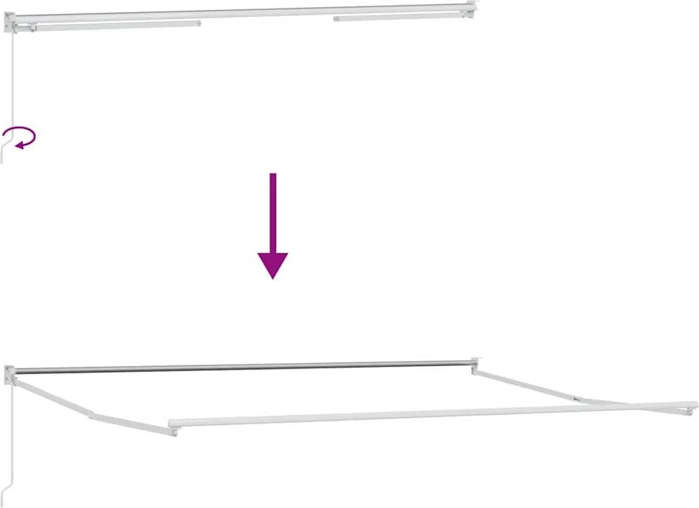 Behúzható napellenző Piros 400 × 300 cm