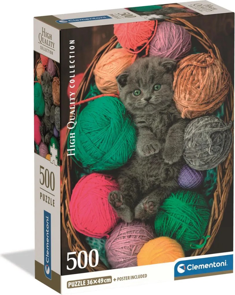 Cicás Fluffy 500 db-os Compact puzzle Clementoni