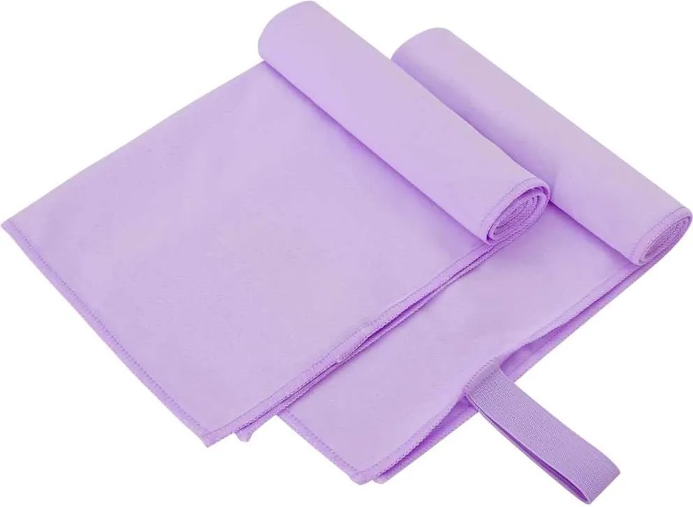 vidaXL Sport Törölközők 2 pcs Lila 50 x 30 cm Poliészter és poliamid