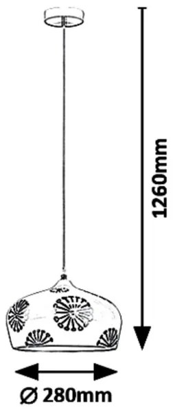 Rabalux 6049 - GINGER kábeles függeszték 1xE27/60W/230V