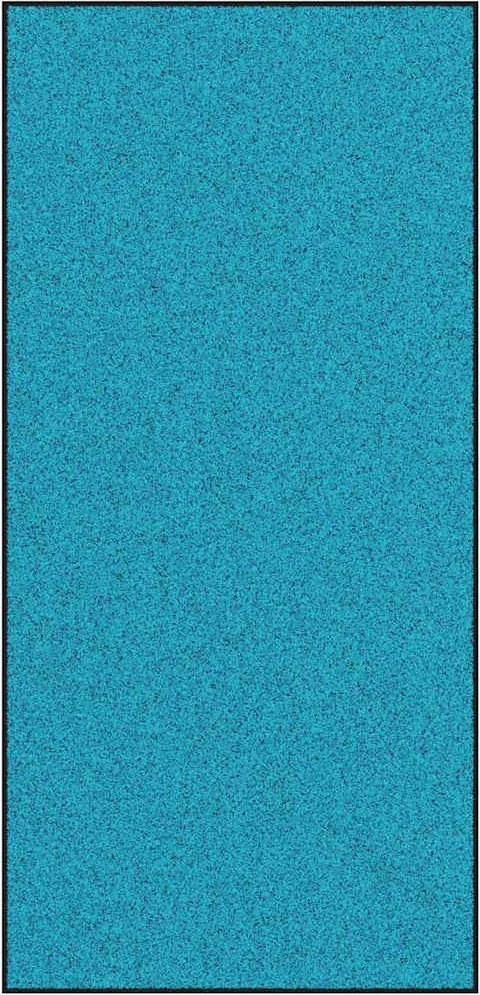 vidaXL Ajtószőnyeg Egyéb Cián és Fekete 120 x 250 cm Poliamid és PVC