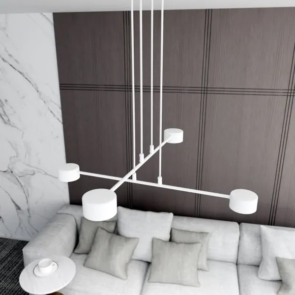 Csillár zsinóron MODUS 4xGX53/10W/230V fehér