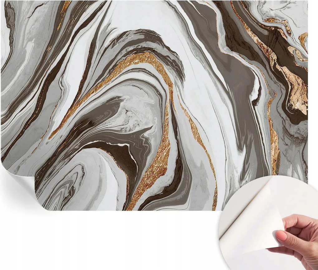 Öntapadós Dekoratív Fotótapéta Hálószobába Márvány Örvények 152x104 cm