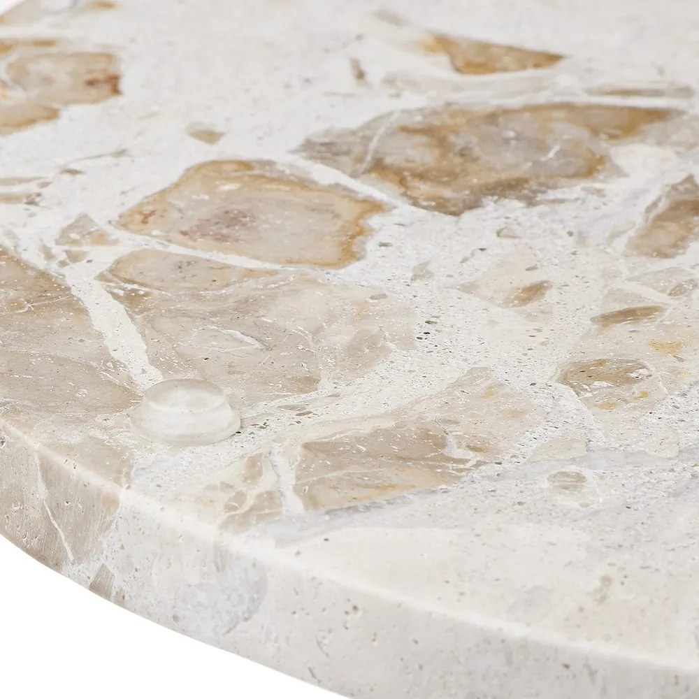 MARBLE márvány tál, bézs Ø30cm