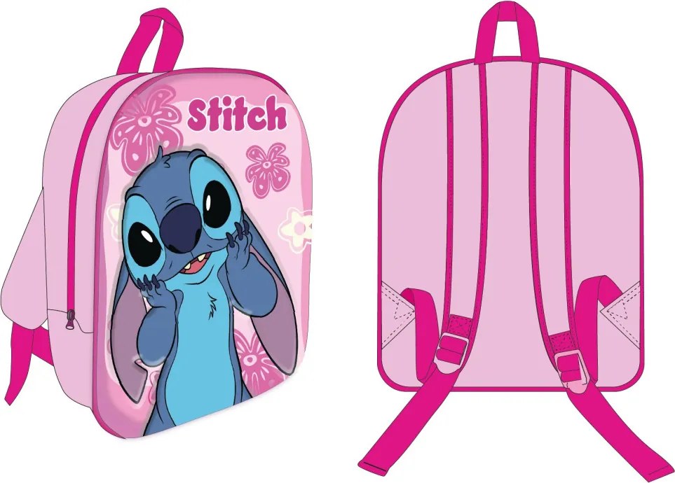 Disney Lilo és Stitch, A csillagkutya Cute 3D hátizsák, táska 30 cm