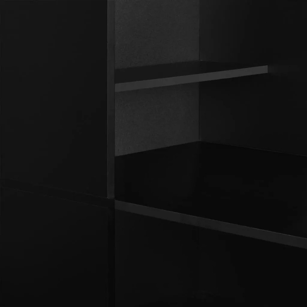 Fekete bárasztal szekrénnyel 115 x 59 x 200 cm