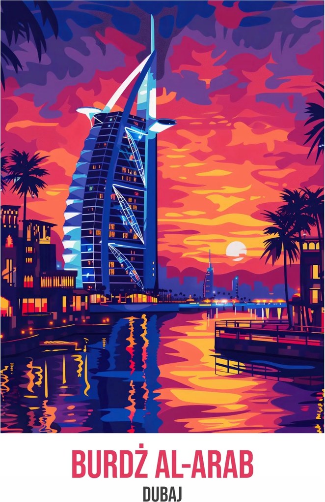 Poszter 40x55cm Burj Al-Arab
