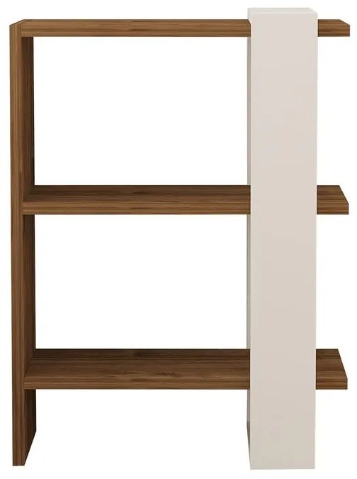 könyvespolc Gaye - Walnut, White