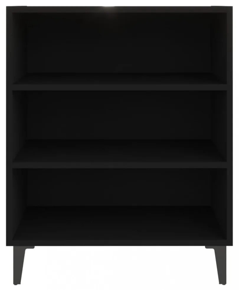fekete forgácslap tálalószekrény 57 x 35 x 70 cm
