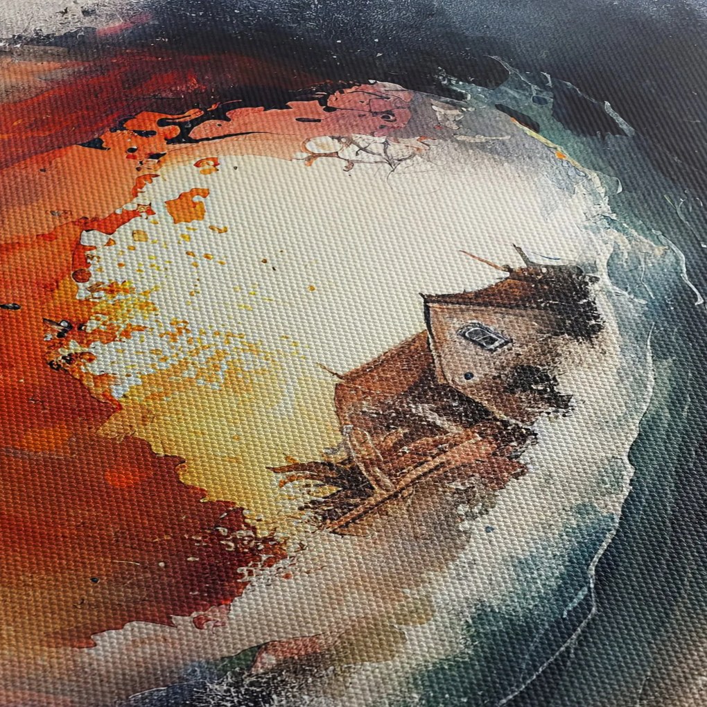 Kép - Az árvíz örvényében, akvarell (90x60 cm)