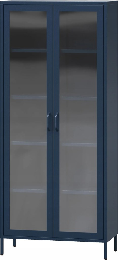 Jan Nowak Üvegezett Fém Csillámos Modern Angelo vitrin: Sötétkék