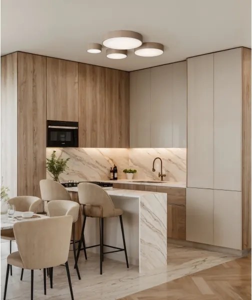 Brilagi - LED RGBW Dimmelhető mennyezeti lámpatest CLARE 5xE27/9W/230V Wi-Fi bézs