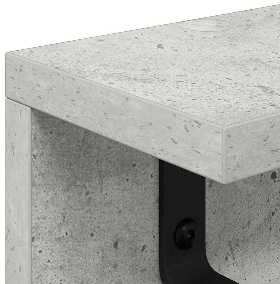 Fali Kabáthorog Beton szürke 60 x 10.5 x 10.5 cm Faanyag