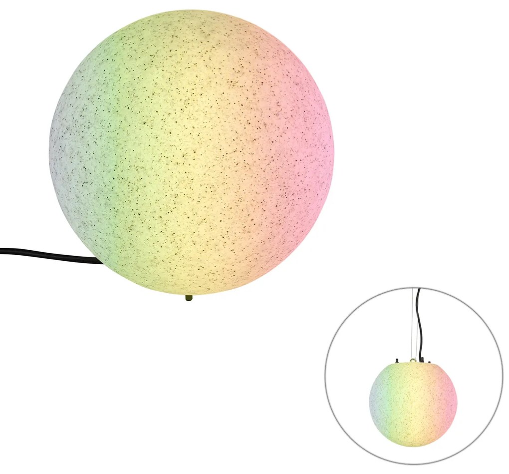 Okos kültéri lámpa szürke 25 cm IP65 WiFi A60-nal - Nura