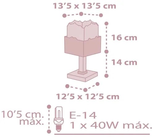 Dalber 63161S - Gyermeklámpa PANDA 1xE14/40W/230V rózsaszín