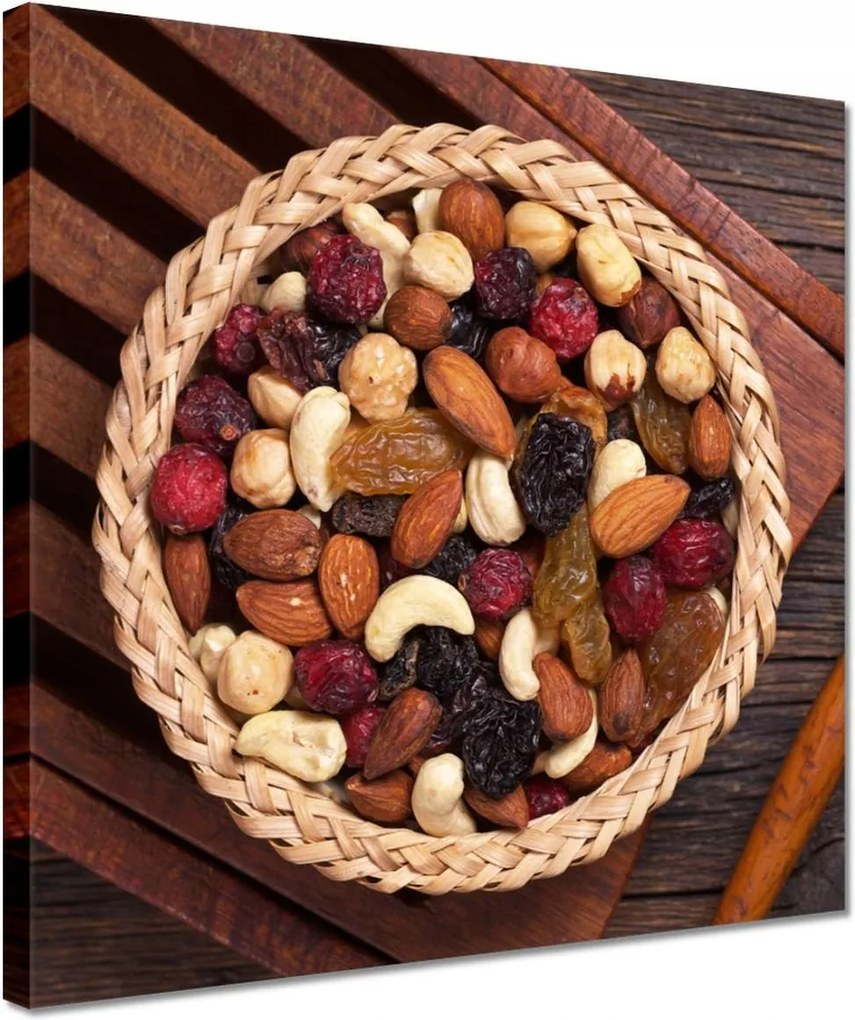 Vászonkép 30x30 Szárított péksütemény tál