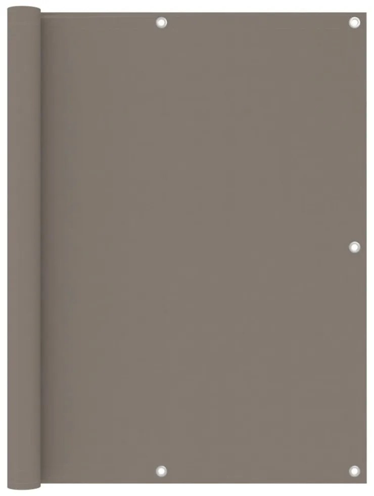tópszínű oxford-szövet erkélyparaván 120 x 300 cm