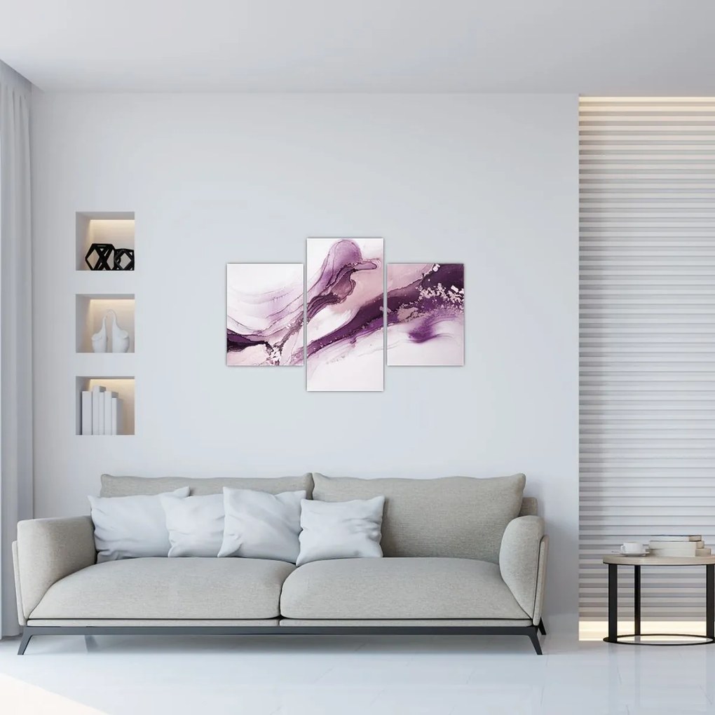 Kép - Lila folyadék művészet (90x60 cm)